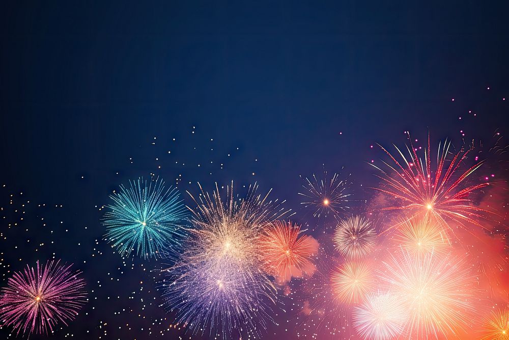 Fireworks display backgrounds outdoors night. AI generated Image by rawpixel.