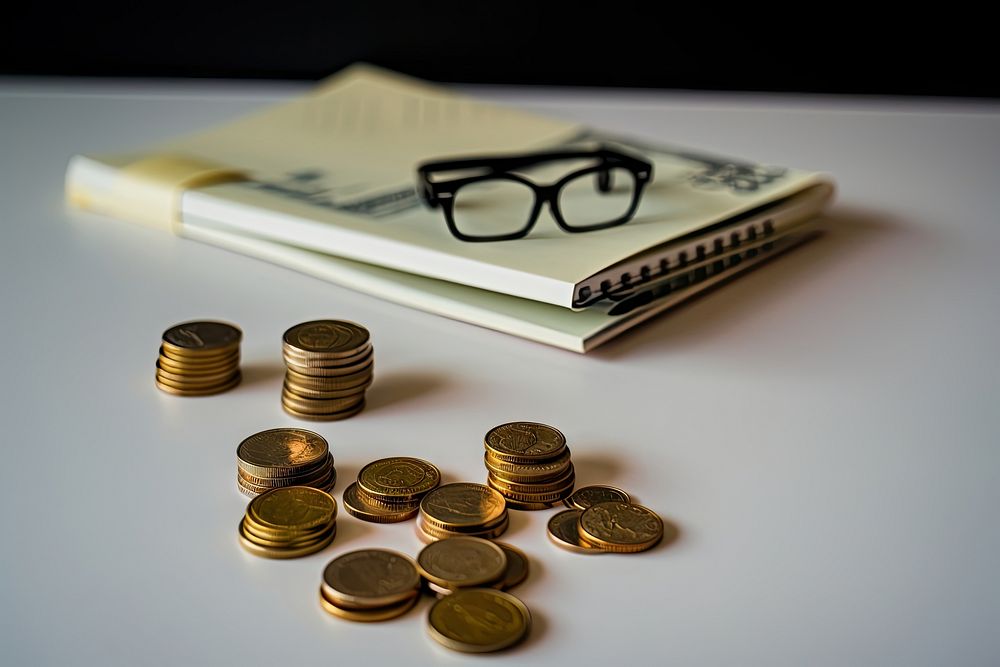 Glasses money coin accessories. AI generated Image by rawpixel.