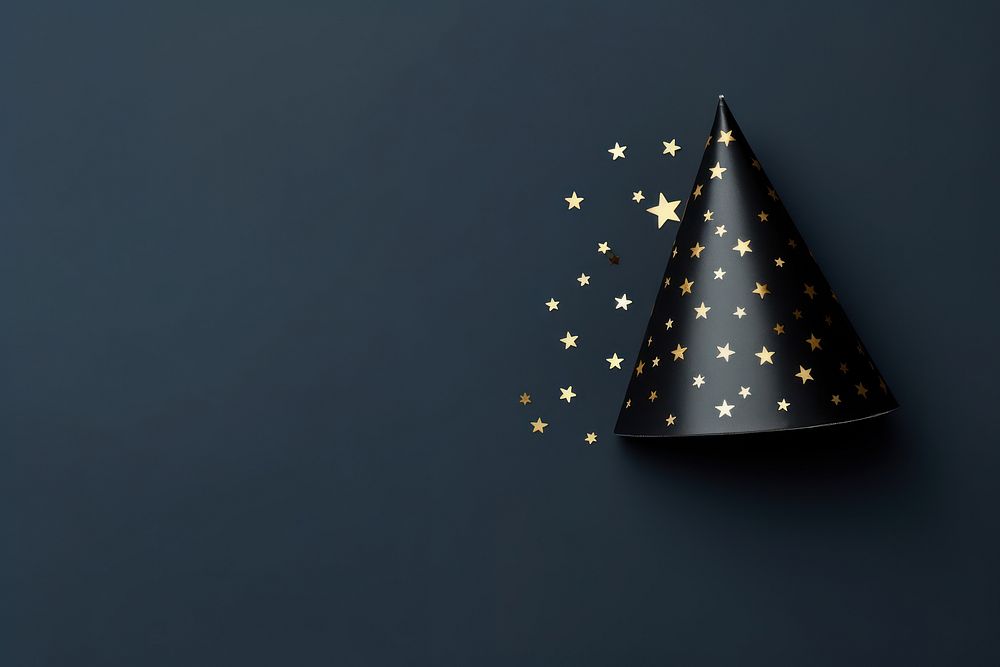 Party hat new year's eve illuminated celebration. AI generated Image by rawpixel.