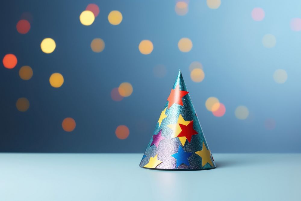 Party hat illuminated celebration anniversary. AI generated Image by rawpixel.