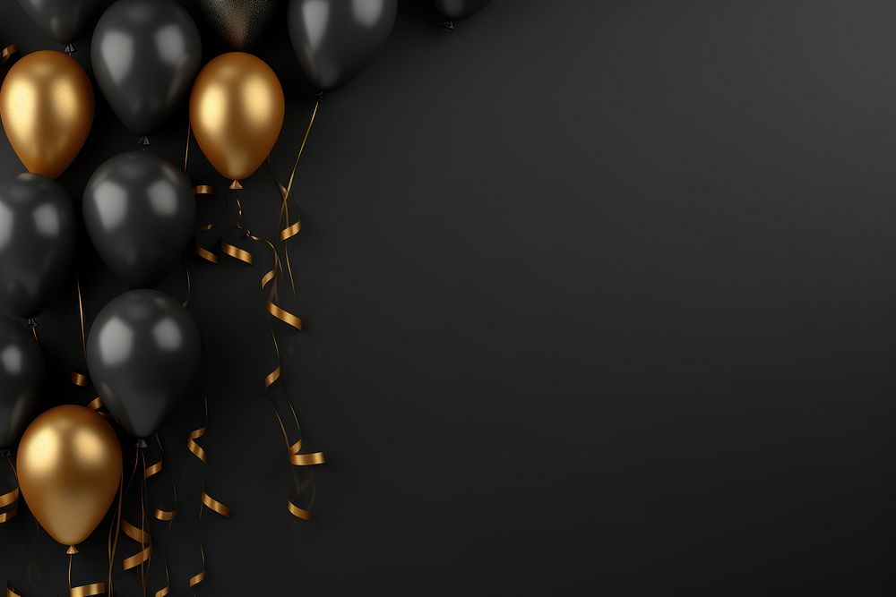 Balloon black celebration anniversary. AI generated Image by rawpixel.