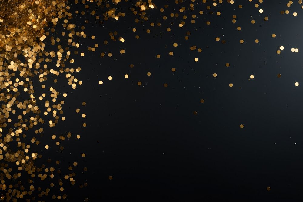 Golden confetti backgrounds glitter night. AI generated Image by rawpixel.