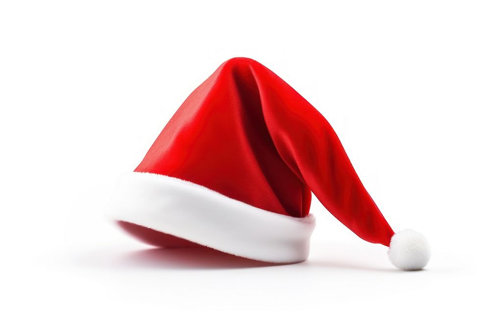 Santa hat white background confectionery celebration. AI generated Image by rawpixel.