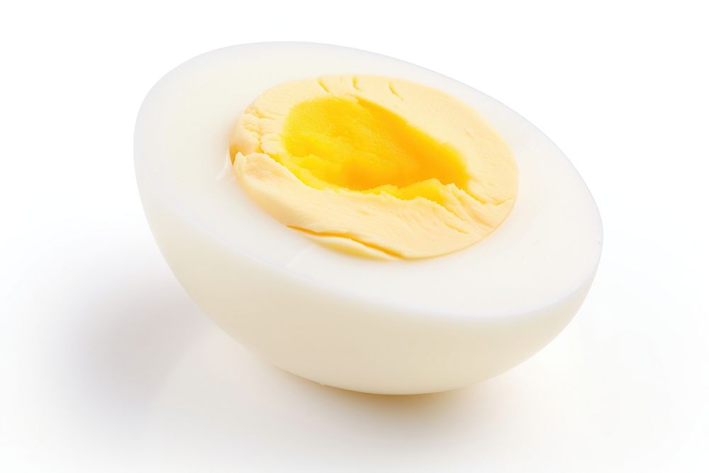 Boiled egg food white background freshness. AI generated Image by rawpixel.