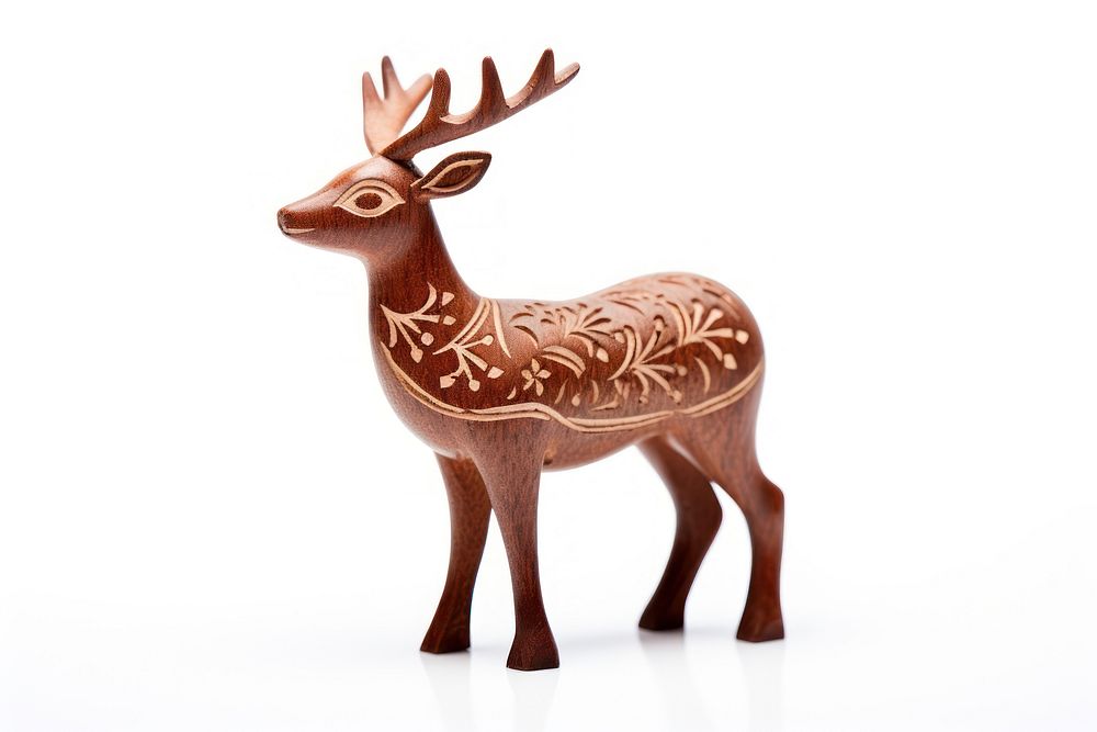 Reindeer figure figurine animal mammal. AI generated Image by rawpixel.