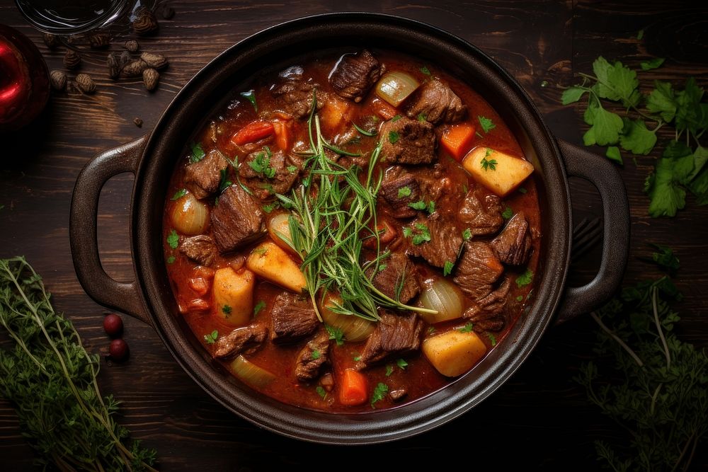 Beef stew food meat meal. AI generated Image by rawpixel.