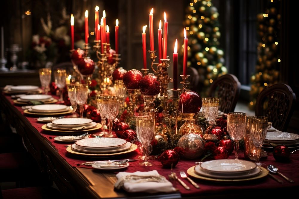 Christmas furniture candle table. AI generated Image by rawpixel.
