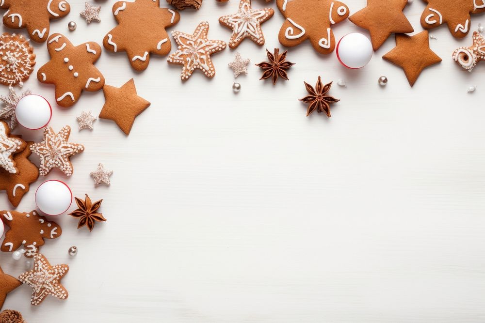 Gingerbreads backgrounds cookie food. AI generated Image by rawpixel.