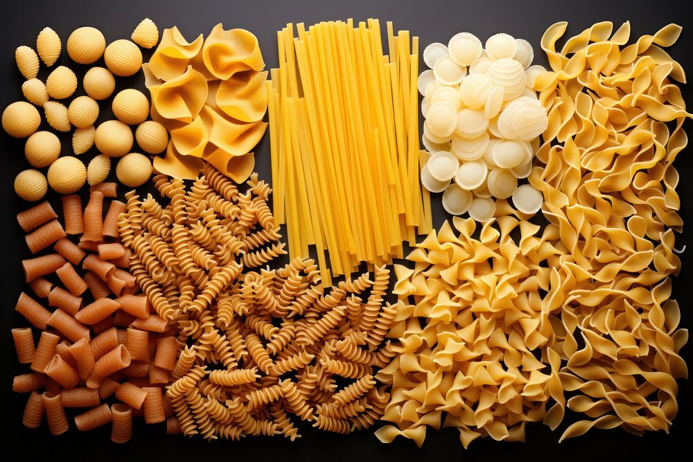 Pasta food black background arrangement. AI generated Image by rawpixel.