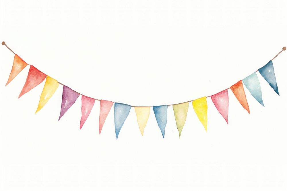 Ribbon banner line white background clothesline celebration. AI generated Image by rawpixel.