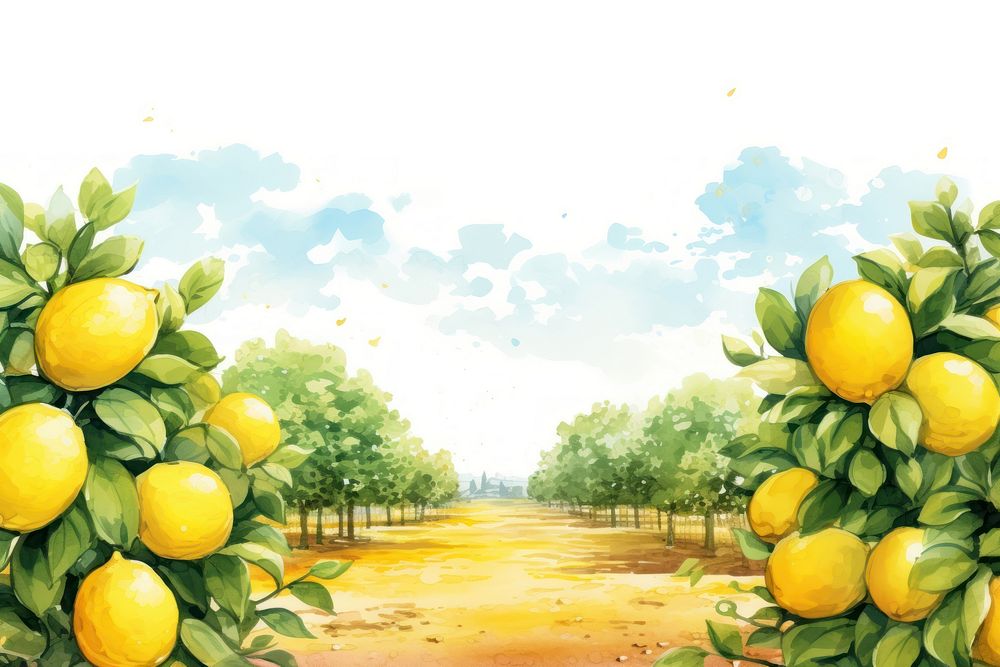 Lemon farm plant fruit food. AI generated Image by rawpixel.
