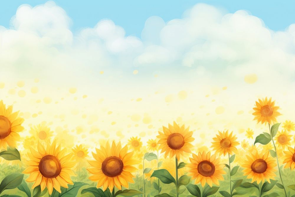 Sunflower field background. AI generated Image by rawpixel.