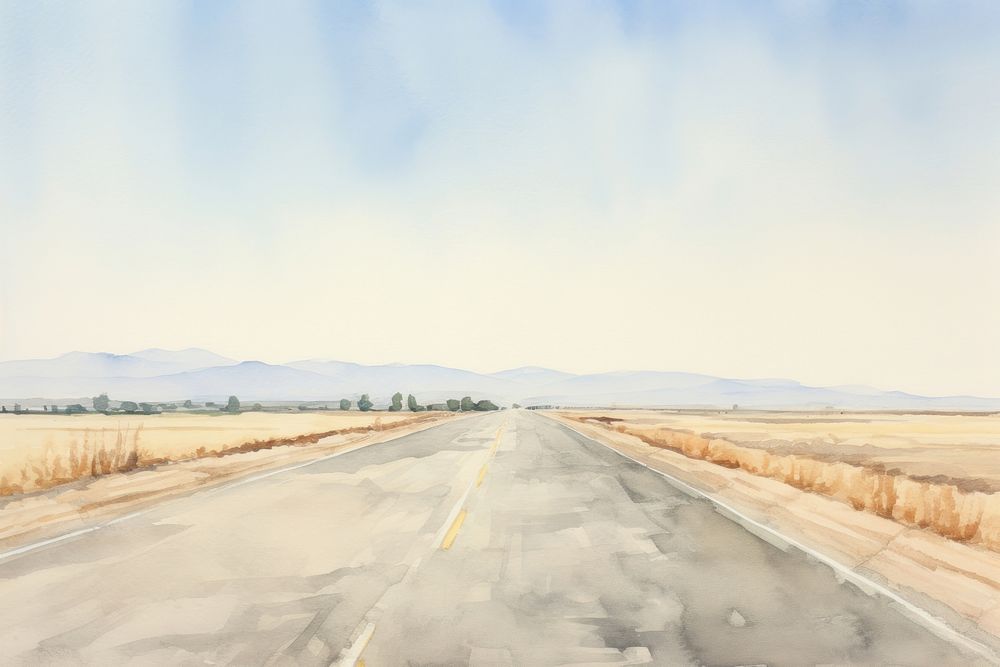 Road side view landscape. AI generated Image by rawpixel.