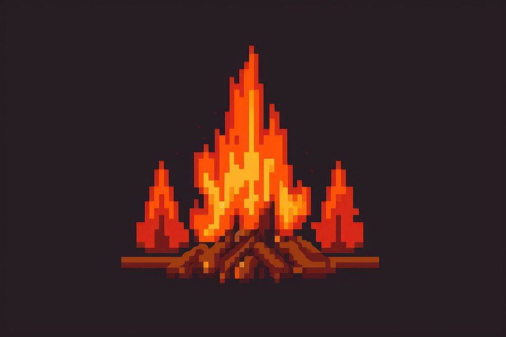 Campfire fireplace bonfire architecture. AI generated Image by rawpixel.