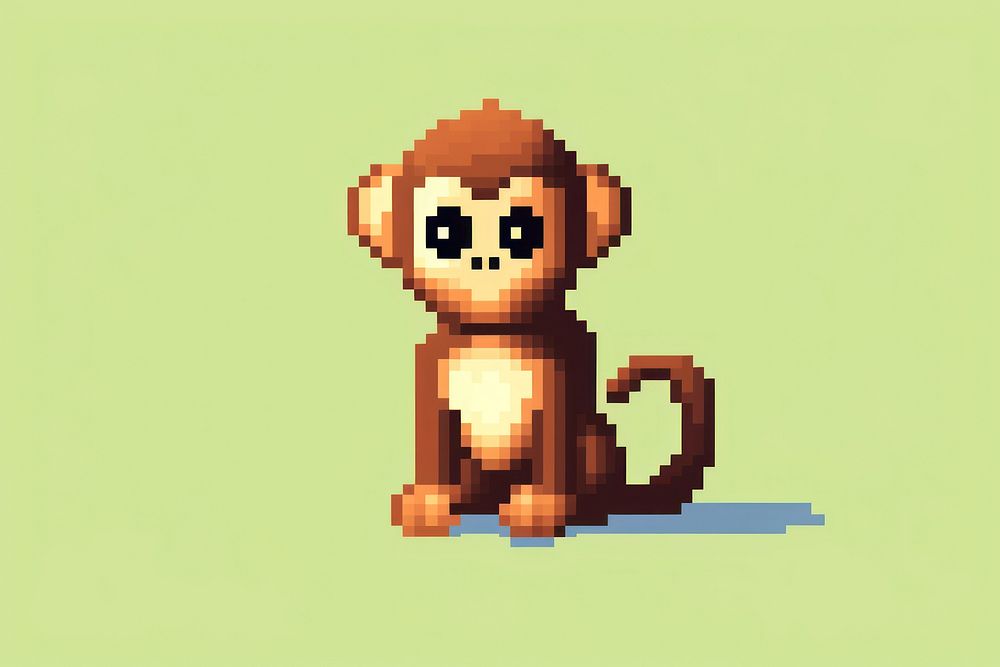 Cute monkey mammal cute pet. AI generated Image by rawpixel.