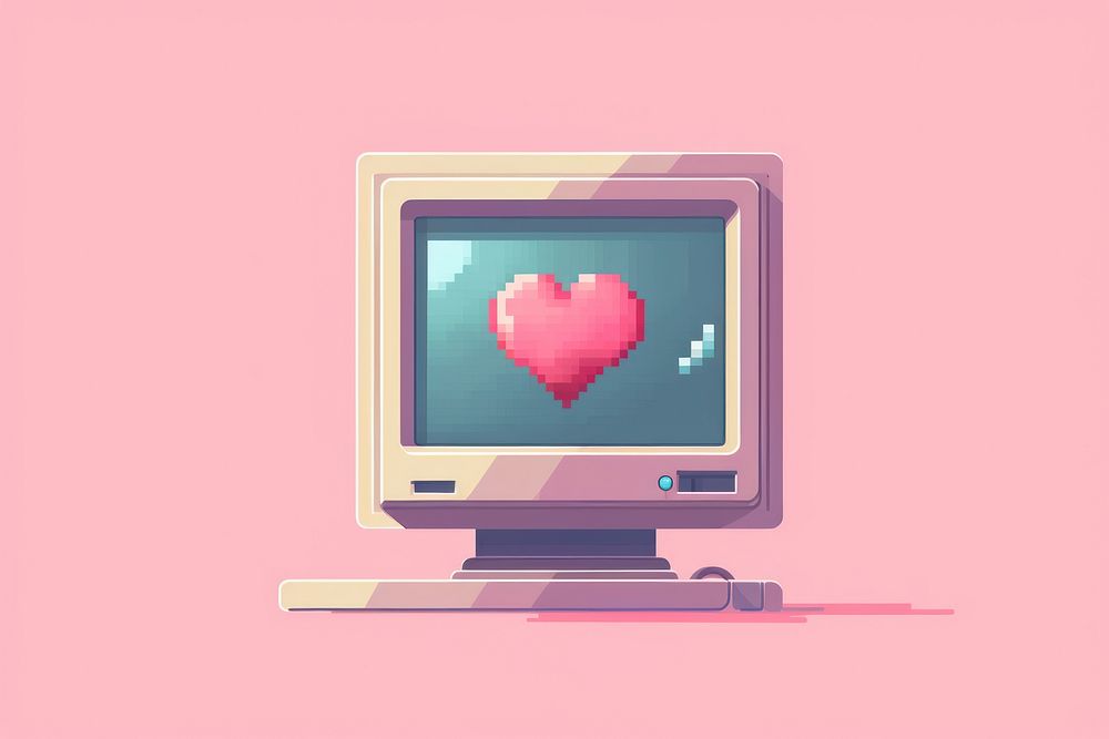 Cute Computer computer screen art. AI generated Image by rawpixel.