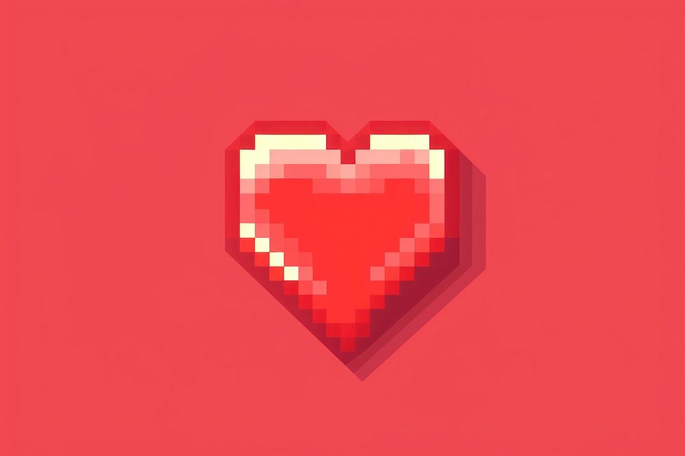 Heart pixelated dynamite weaponry. AI generated Image by rawpixel.