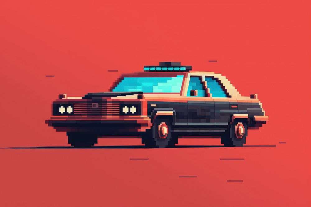 Police vehicle car transportation. AI generated Image by rawpixel.