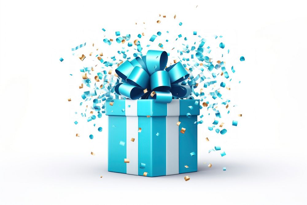 Gift paper blue box. AI generated Image by rawpixel.