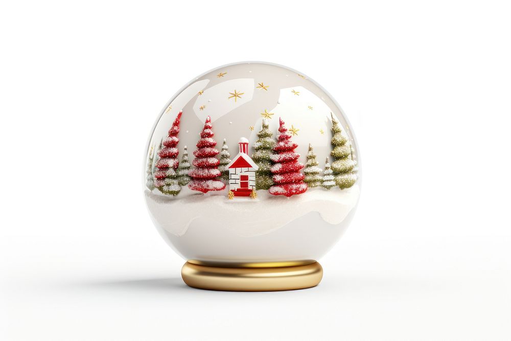 Christmas globe white background celebration accessories. AI generated Image by rawpixel.