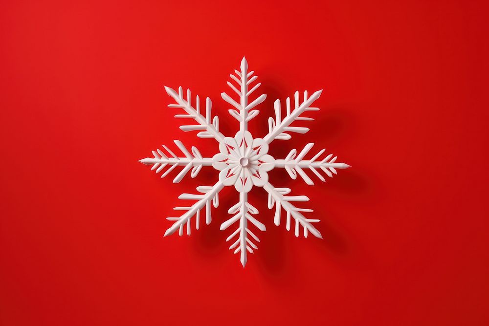 Snow flake snowflake red red background. AI generated Image by rawpixel.
