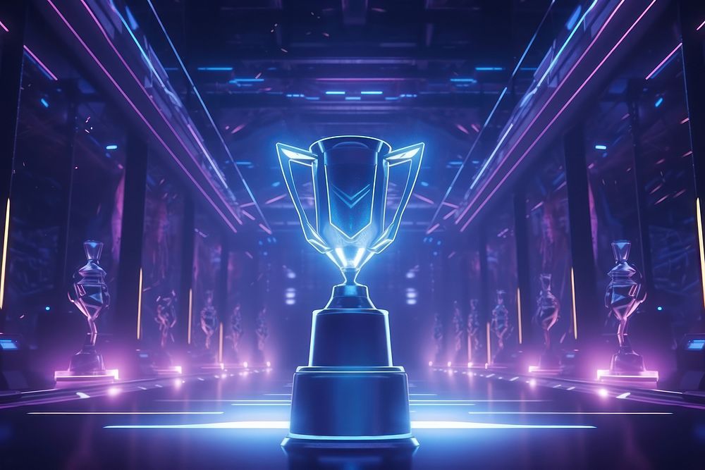 Trophy esports light illuminated. AI | Free Photo - rawpixel