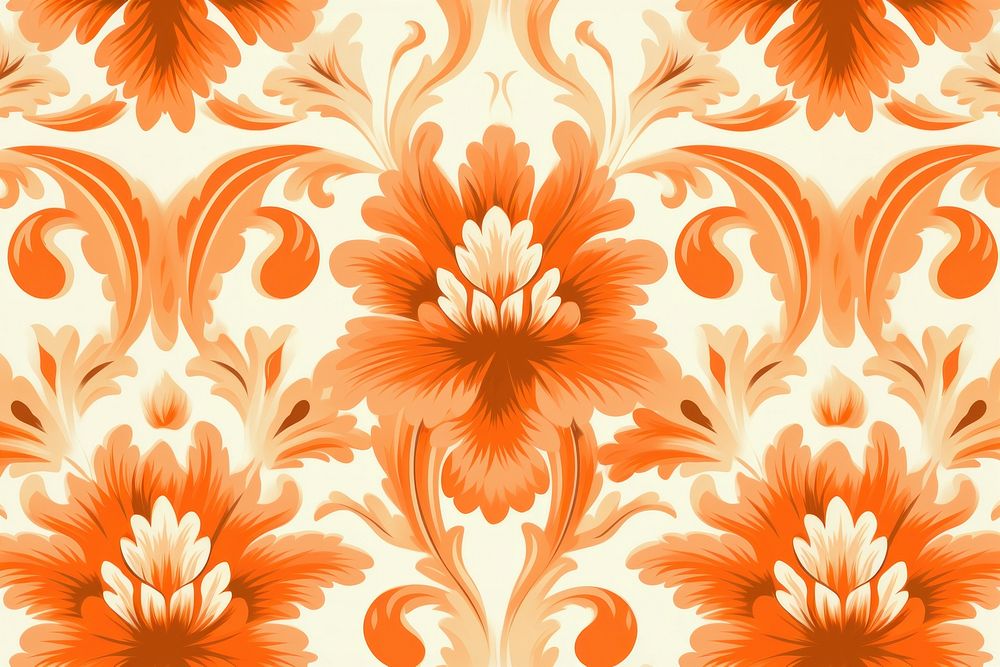 Vintage pattern muted orange backgrounds creativity decoration. AI generated Image by rawpixel.