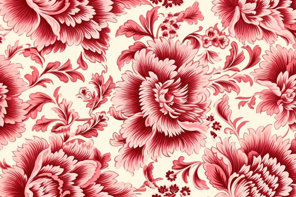 Vintage pattern muted red flower plant backgrounds. AI generated Image by rawpixel.