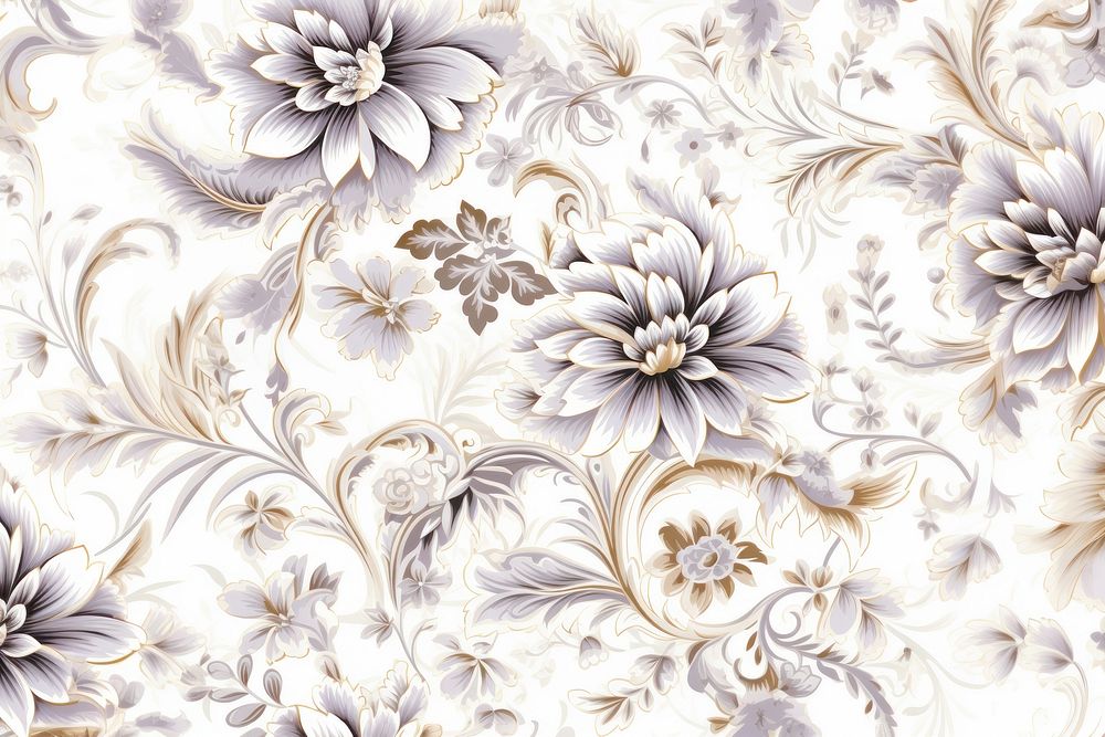 Vintage pattern muted white flower backgrounds creativity. AI generated Image by rawpixel.