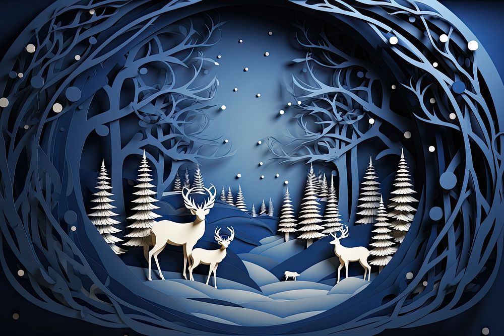 Christmas winter representation illuminated. AI generated Image by rawpixel.