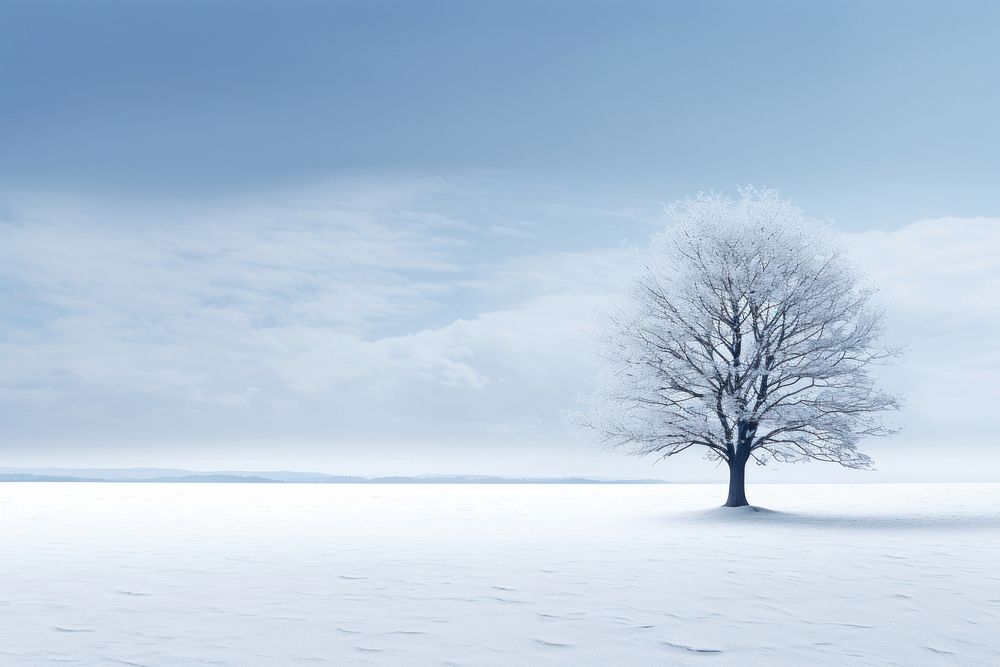 Winter minimal background landscape outdoors horizon. AI generated Image by rawpixel.