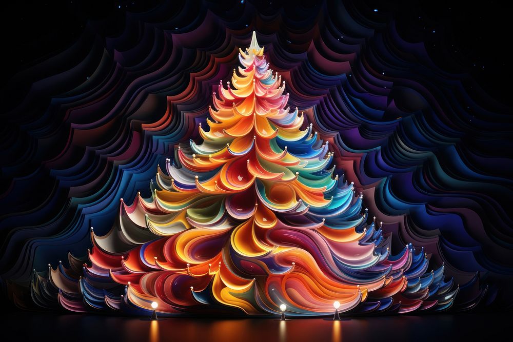 Christmas abstract pattern night. AI generated Image by rawpixel.