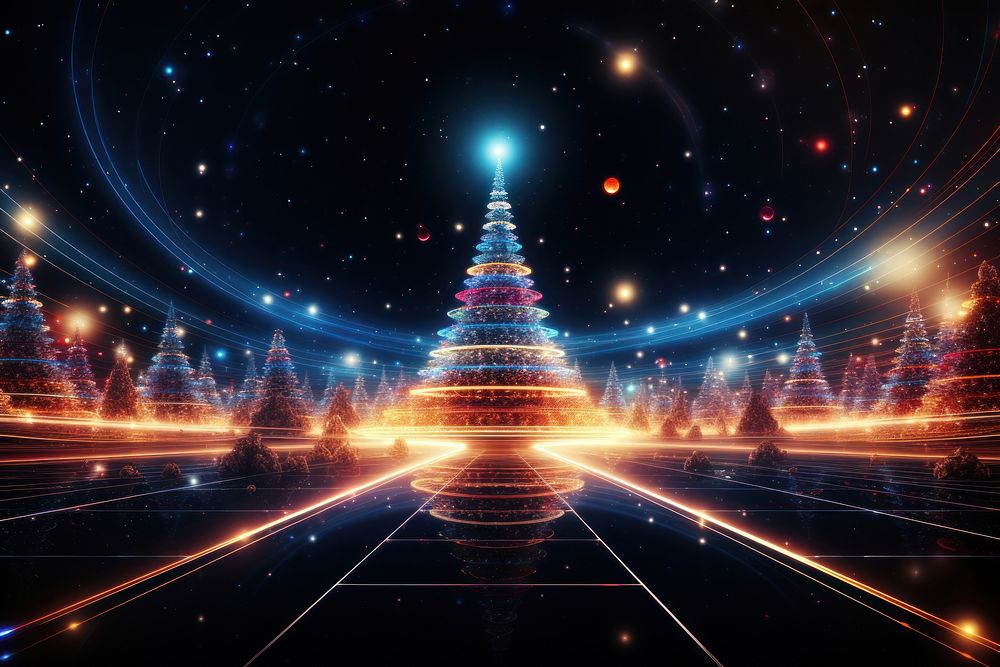 Christmas astronomy abstract night. AI generated Image by rawpixel.