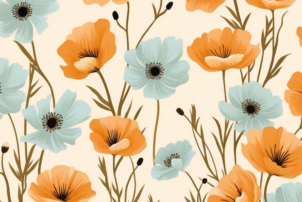 Flower pattern backgrounds painting