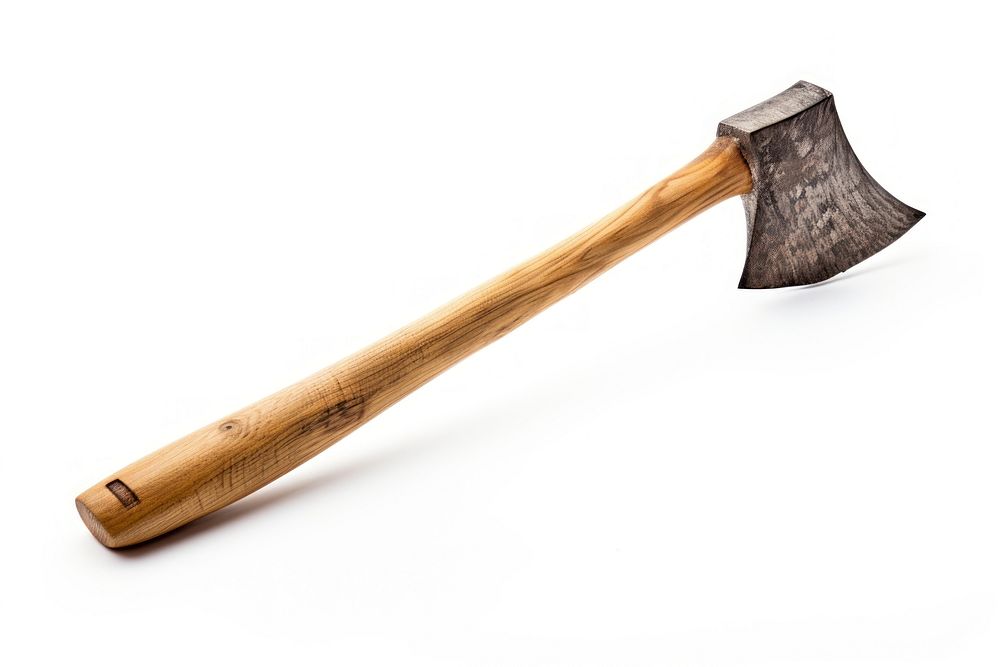 Axe tool wood white background. AI generated Image by rawpixel.