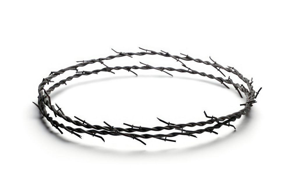 Barbed wire jewelry white background accessories. AI generated Image by rawpixel.