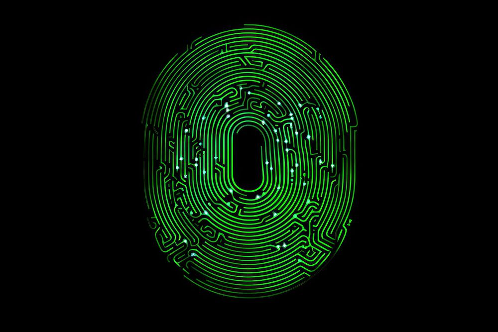 Fingerprint green technology cyberspace. AI generated Image by rawpixel.