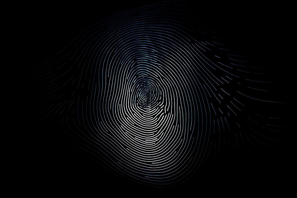 Fingerprint technology backgrounds concentric. AI generated Image by rawpixel.