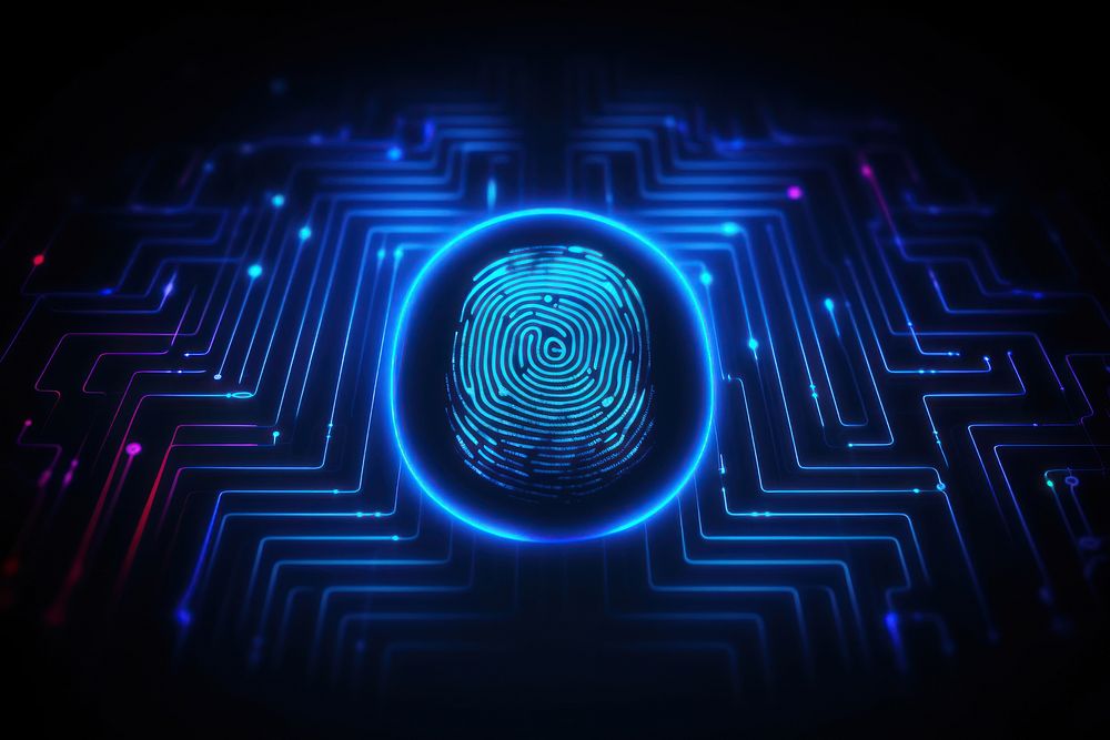 Fingerprint security backgrounds cyberspace. AI generated Image by rawpixel.