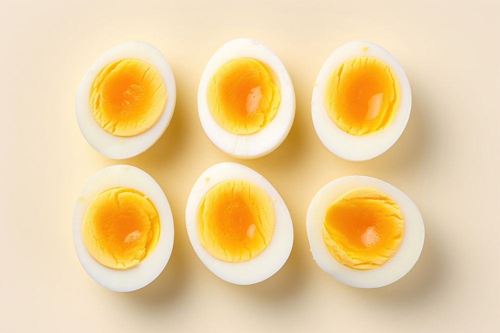 Boiled egg food freshness circle. AI generated Image by rawpixel.