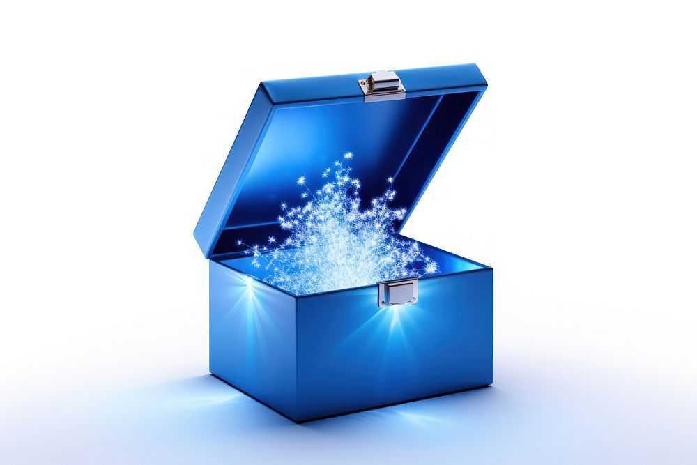 Box blue white background container. AI generated Image by rawpixel.
