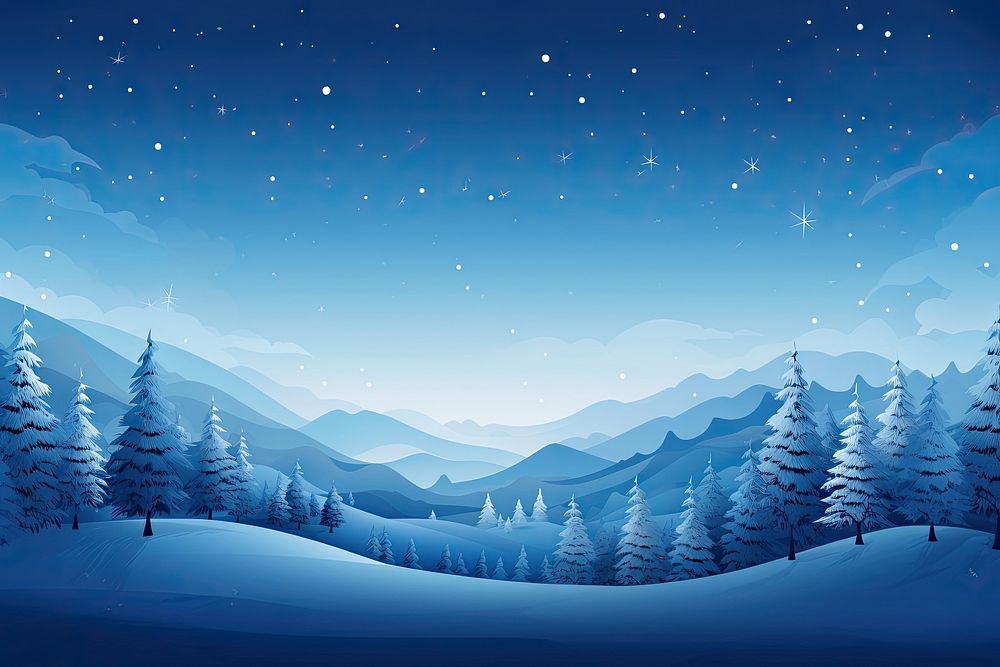 Christmas background snow landscape. AI generated Image by rawpixel.