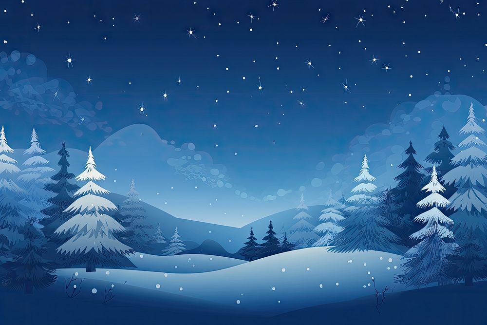Christmas background snow landscape. AI generated Image by rawpixel.