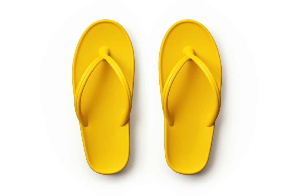 Sandals flip-flops footwear yellow. AI generated Image by rawpixel.
