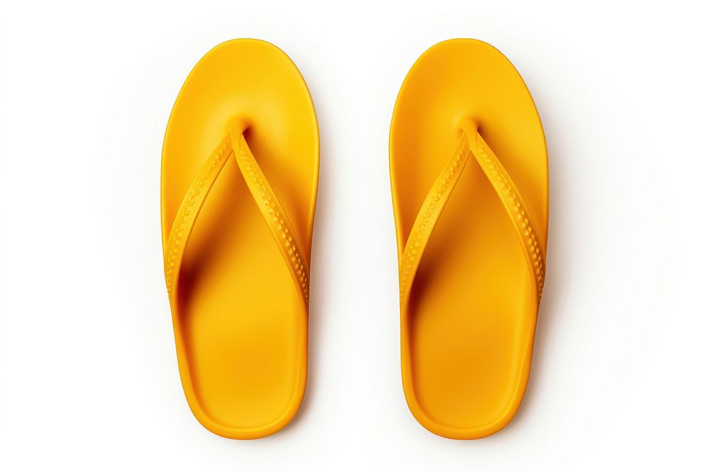 Sandals flip-flops footwear yellow. AI generated Image by rawpixel.
