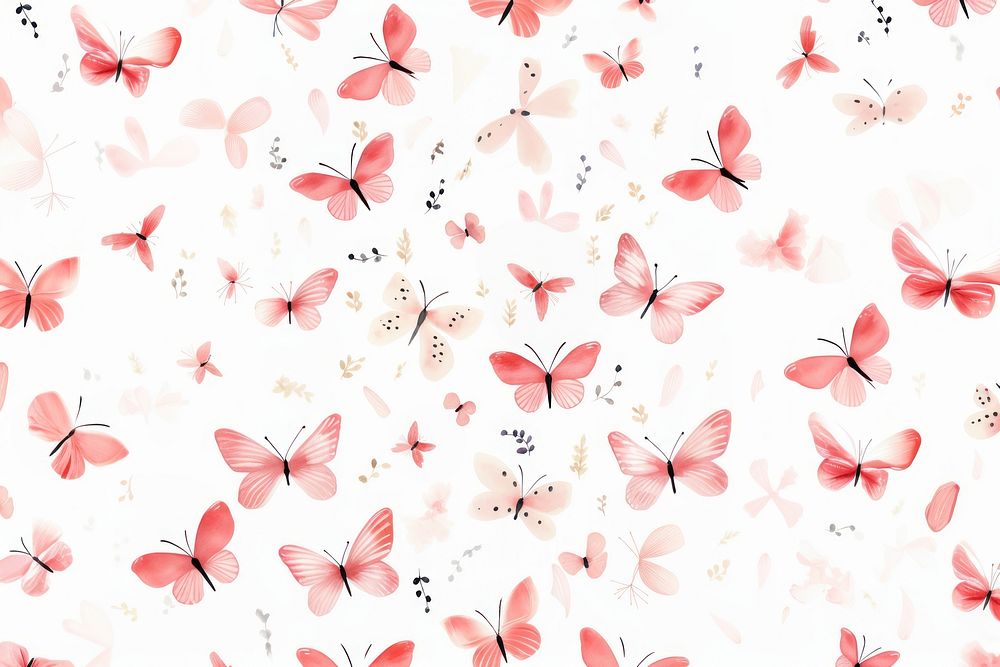 Butterfly pattern backgrounds wallpaper. AI generated Image by rawpixel.