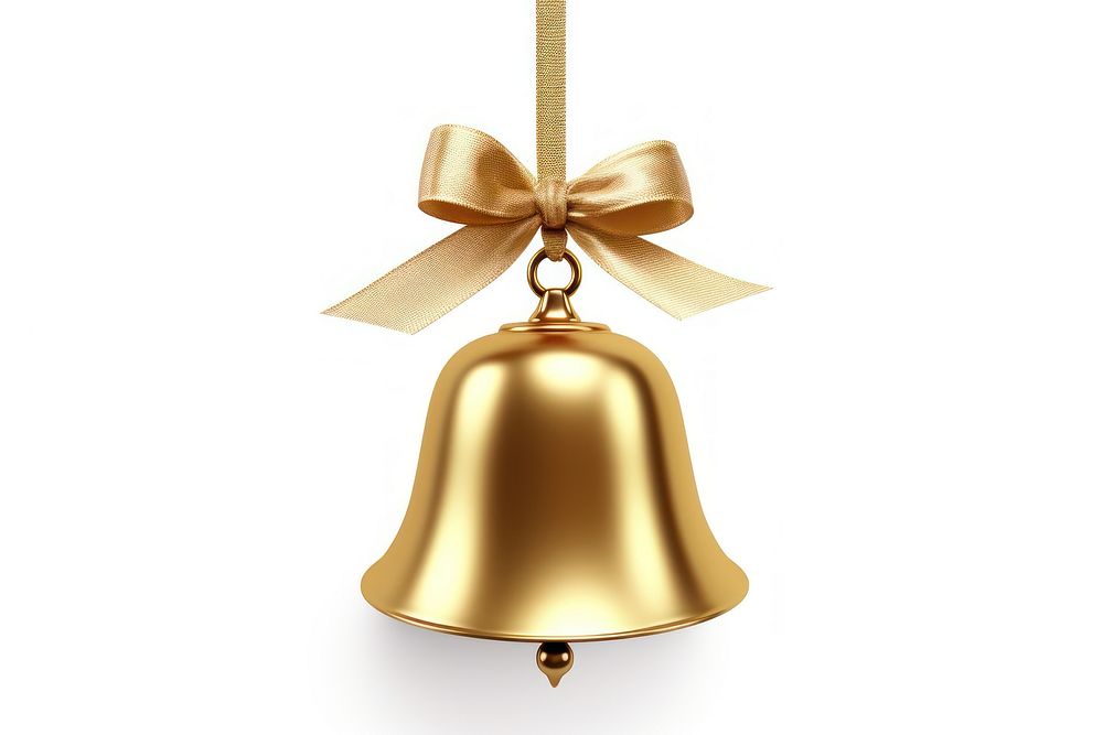 Christmas bells decoration christmas white background. AI generated Image by rawpixel.