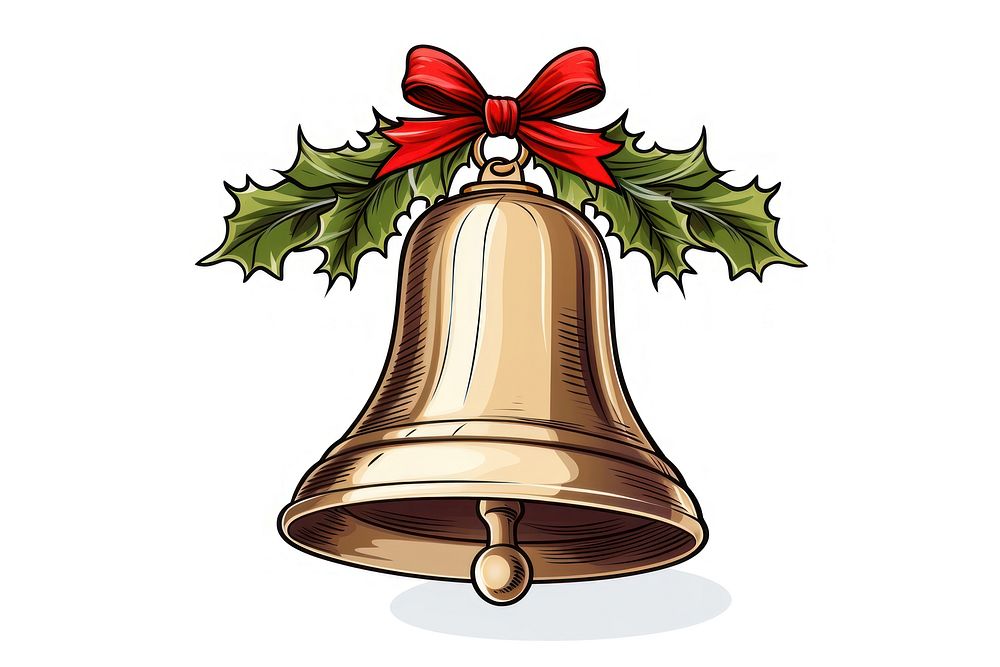 Christmas bells white background celebration decoration. AI generated Image by rawpixel.