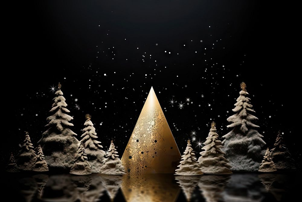 Christmas tree snow christmas. AI generated Image by rawpixel.