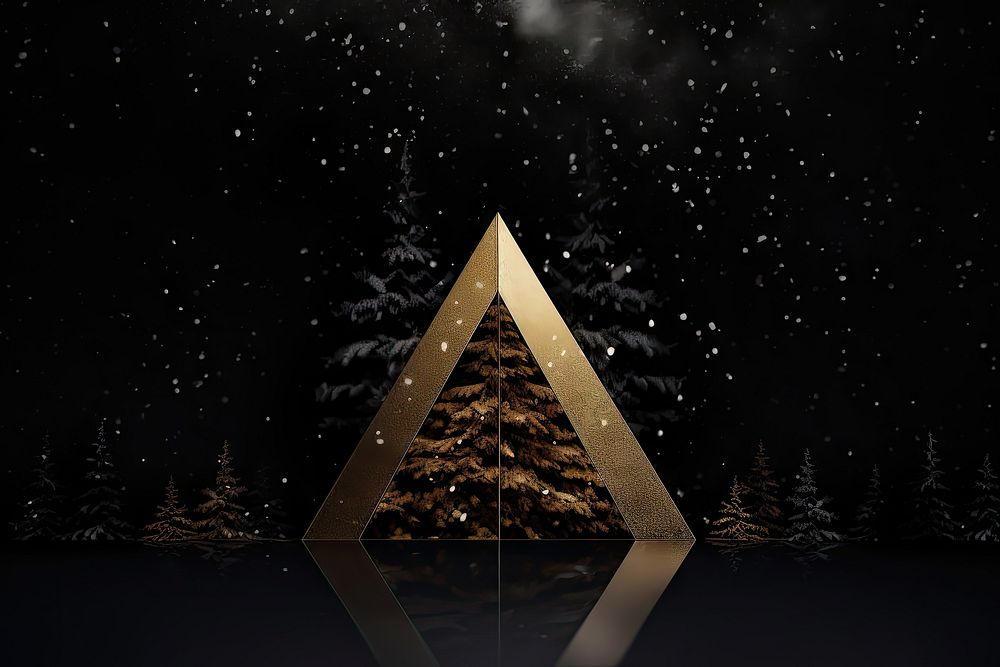 Christmas christmas triangle night. AI generated Image by rawpixel.